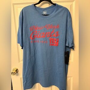 NWT 47 Brand Mens New York Giants Football Shirt NFL Blue Size XXL $40